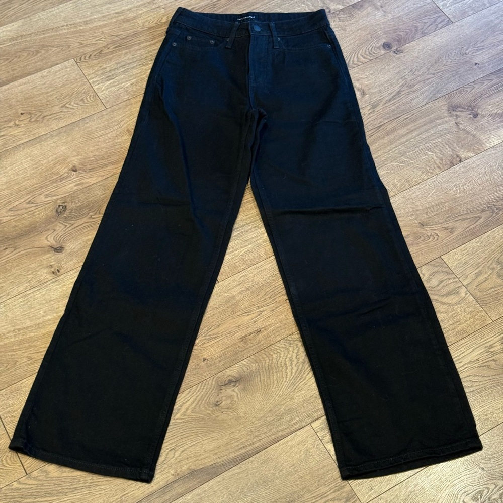 Wide Leg Black Women's Jeans - Flare & Wide Leg